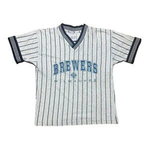 MLB Women's Grey and Navy T-shirt